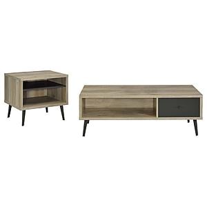 Welsh 2-piece Coffee and End Table Set Distressed Pine by Coaster
