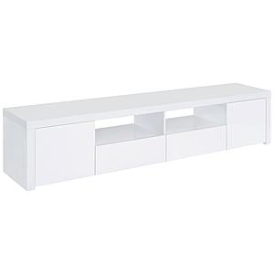 Jude 2-door 79" TV Stand w/Drawers White High Gloss by Coaster