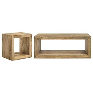 Benton 2-piece Solid Mango Coffee and End Table Set Natural by Coaster