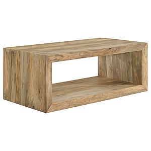 Benton Rectangular Solid Wood Coffee Table Natural by Coaster