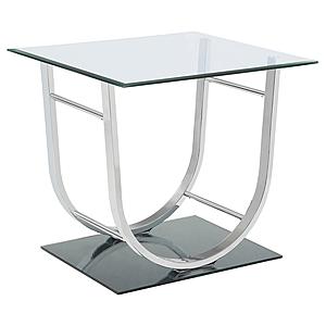Danville U-shaped End Table Chrome by Coaster