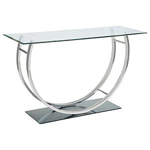 Danville U-shaped Sofa Table Chrome by Coaster