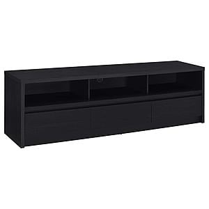 Rutland 78-inch 3-Drawer TV Stand Media Console Black by Coaster