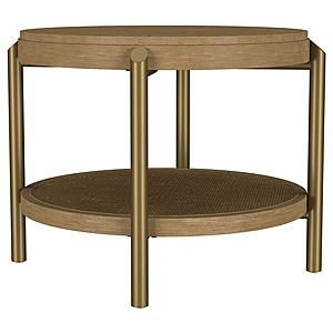 Arini Round End Side Table w/Storage Shelf Sand Wash by Coaster