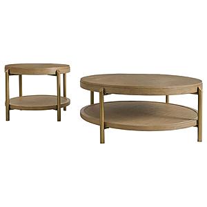 Arini 2-piece Round Coffee and End Table Set Sand Wash by Coaster