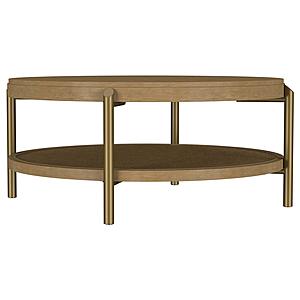 Arini Round Coffee Table w/Storage Shelf Sand Wash by Coaster