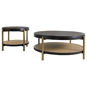Arini 2-piece Round Coffee and End Table Set Black by Coaster