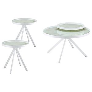 Briggs 3-piece Round Coffee and End Table Set White by Coaster