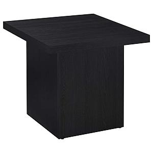 Max Square Engineered Laminate End Side Table Black by Coaster