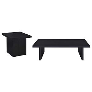 Max 2-piece Rectangular Coffee and End Table Set Black by Coaster