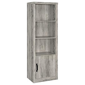 Burke 3-shelf Media Tower w/Storage Cabinet Grey Driftwood by Coaster