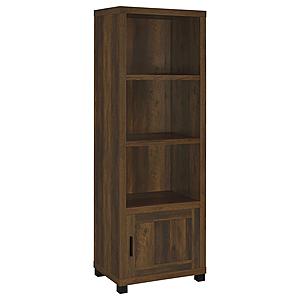 Sachin 3-shelf Media Tower w/Storage Cabinet Dark Pine by Coaster