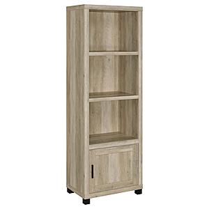 Sachin 3-shelf Media Tower w/Storage Cabinet Antique Pine by Coaster