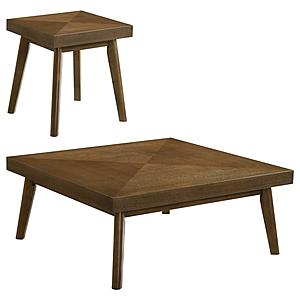 Westerly 2-piece Square Coffee and End Table Set Walnut by Coaster