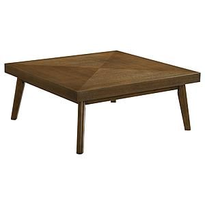 Westerly Square Wood Coffee Table with Diamond Parquet Walnut by Coaster