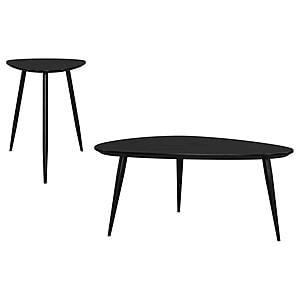 Odessa 2-piece Triangular Coffee and End Table Set Black by Coaster