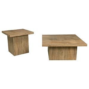 Devar 2-piece Square Coffee and End Table Set Mango by Coaster