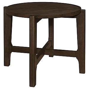 Cota Round Solid Wood End Table Dark Brown by Coaster