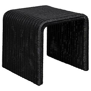 Cahya Woven Rattan Sqaure End Table Black by Coaster