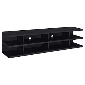 Cartmill 78-inch 2-Tier TV Stand Media Console Black by Coaster
