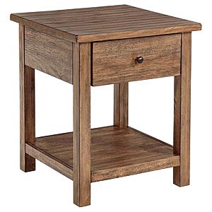 Payne 1-drawer Wood End Table w/Shelf Distressed Brown by Coaster