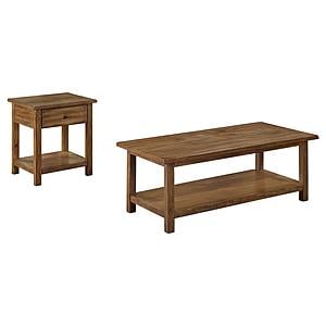 Payne 2-piece Coffee and 1-drawer End Table Set Brown by Coaster