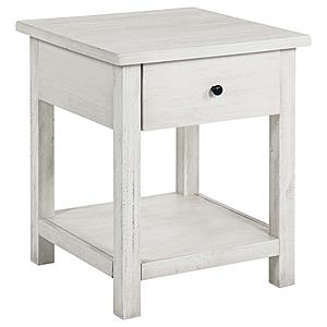 Payne 1-drawer Wood End Table w/Shelf Distressed White by Coaster