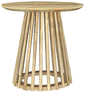 Touhy Round Solid Wood End Side Table Natural Mango by Coaster