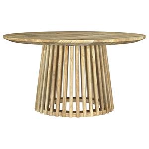 Touhy Round Solid Wood Cocktail Coffee Table Natural Mango by Coaster