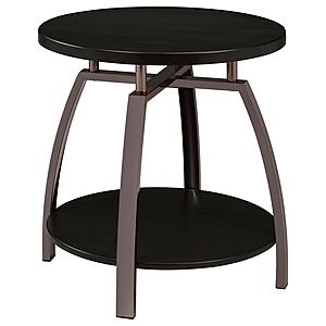 Dacre Round End Table Dark Grey and Black Nickel by Coaster