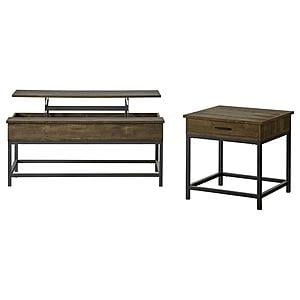 Byers 2-piece Lift Top Coffee and End Table Set Brown Oak by Coaster