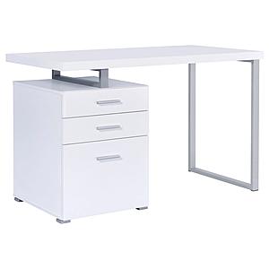 Brennan 3-drawer Office Desk White by Coaster