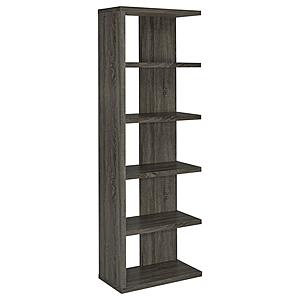 Harrison 5-tier Bookcase Weathered Grey by Coaster