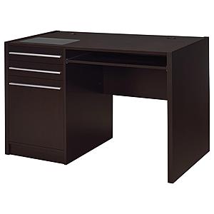 Halston Rectangular Connect-it Office Desk Cappuccino by Coaster