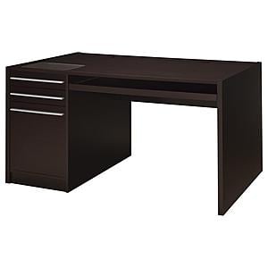Halston 3-drawer Connect-it Office Desk Cappuccino by Coaster