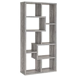 Theo 10-shelf Bookcase Grey Driftwood by Coaster