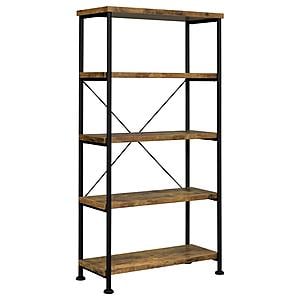 Analiese 4-shelf Bookcase Antique Nutmeg by Coaster