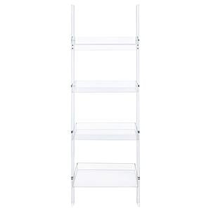 Amaturo 4-shelf Ladder Bookcase Clear by Coaster