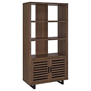 Maddox 71-inch 3-Shelf Cabinet Bookcase Walnut by Coaster