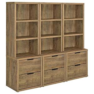Westpark 3-piece Wall Unit Bookcase Set w/USB Mango by Coaster