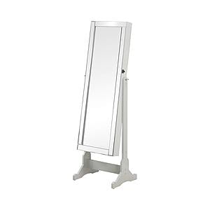 Yvonne Storage Jewelry Cheval Mirror Grey by Coaster