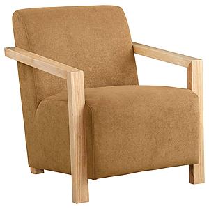 Diego Upholstered Accent Arm Chair w/Wood Arms Honey by Coaster