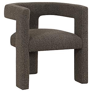 Petra Boucle Upholstered Accent Side Chair Chocolate Brown by Coaster