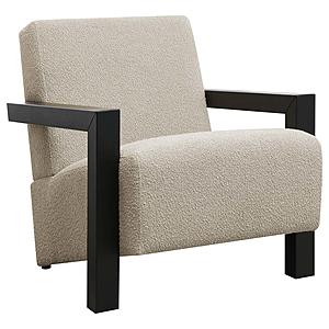 Fitzroy Boucle Upholstered Accent Arm Chair Latte by Coaster
