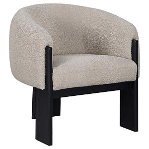 Valdez Boucle Upholstered Barrel Back Accent Chair Beige by Coaster