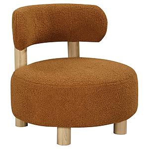 Zonie Boucle Upholstered Barrel Back Accent Chair Orange by Coaster