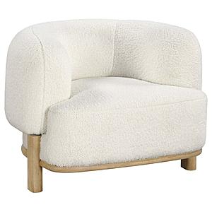 Lawler Upholstered Barrel Back Accent Chair Ivory by Coaster