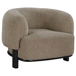 Lawler Upholstered Barrel Back Accent Chair Mushroom by Coaster