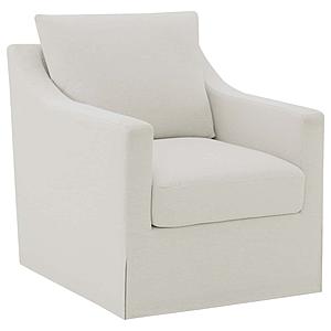 Winter Upholstered Sloped Arm Accent Swivel Chair Beige by Coaster