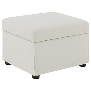 Winter Upholstered Hydraulic Lift Top Storage Ottoman Beige by Coaster